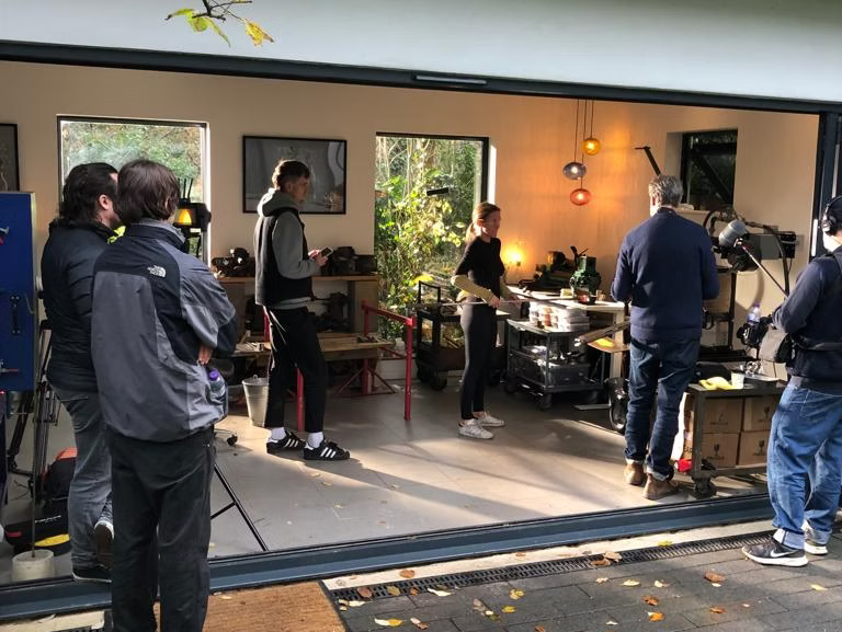 Glassblowing studio becomes film location