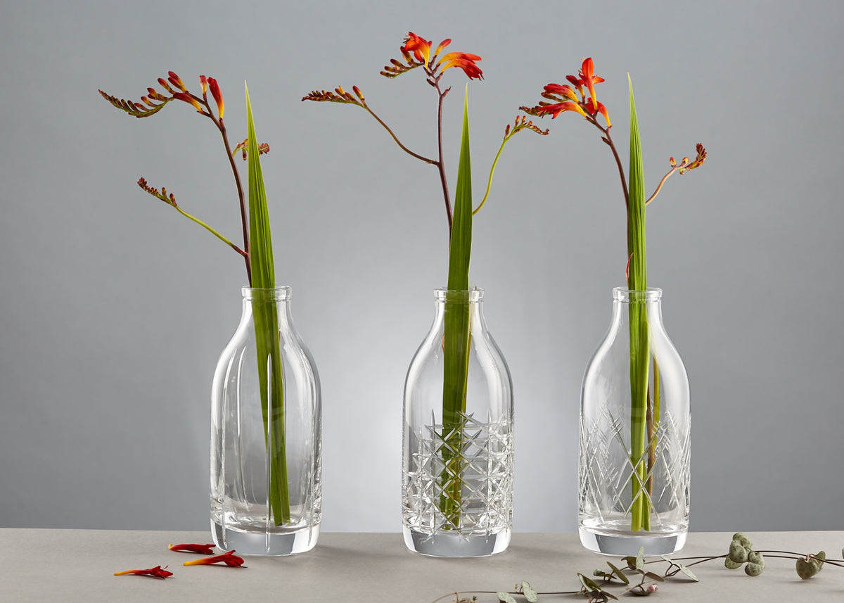 Aerial Cut Crystal Milk bottle