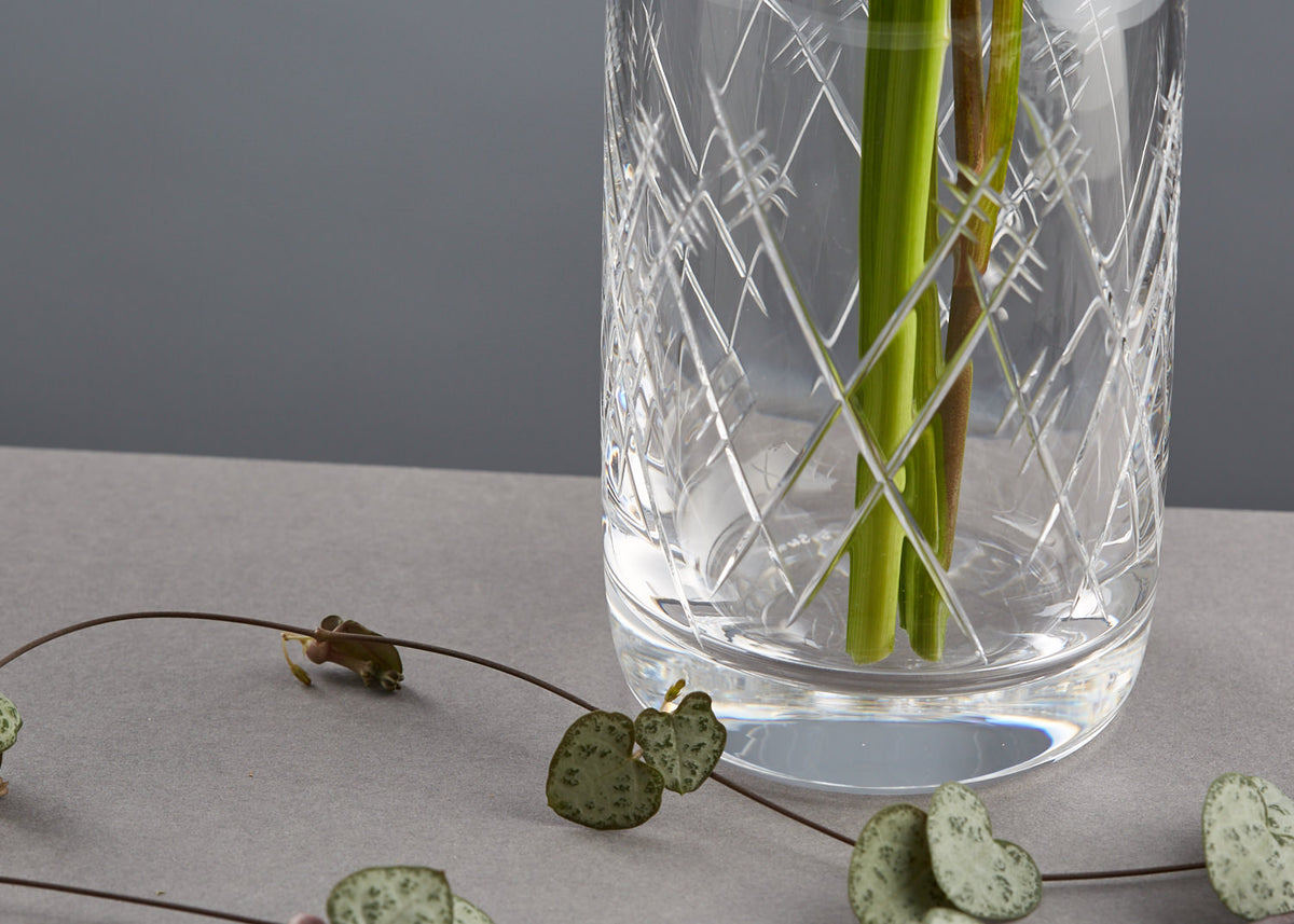 Aerial Cut Crystal Milk bottle