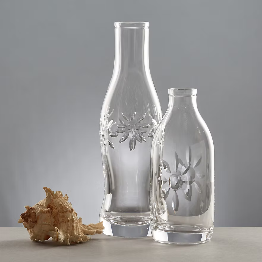 Daisy Cut Crystal Milk Bottle