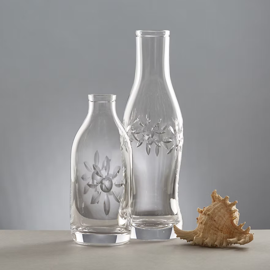 Daisy Cut Crystal Milk Bottle